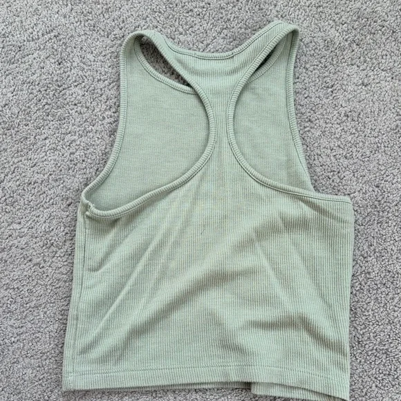 Lulu's Light Sage Ribbed Racerback Tank - Picture 3 of 3
